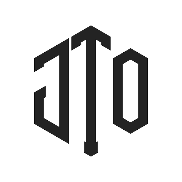 Le logo JTO est conçu avec les initiales de la lettre JTO et le monogramme JTO en forme d'hexagone.