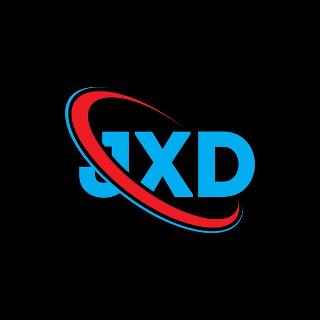 Vecteur logo jxd jxd lettre jxd lettre logo design initiales logo jxd lié à un cercle et un monogramme en majuscules logo jxd typographie pour les entreprises technologiques et la marque immobilière