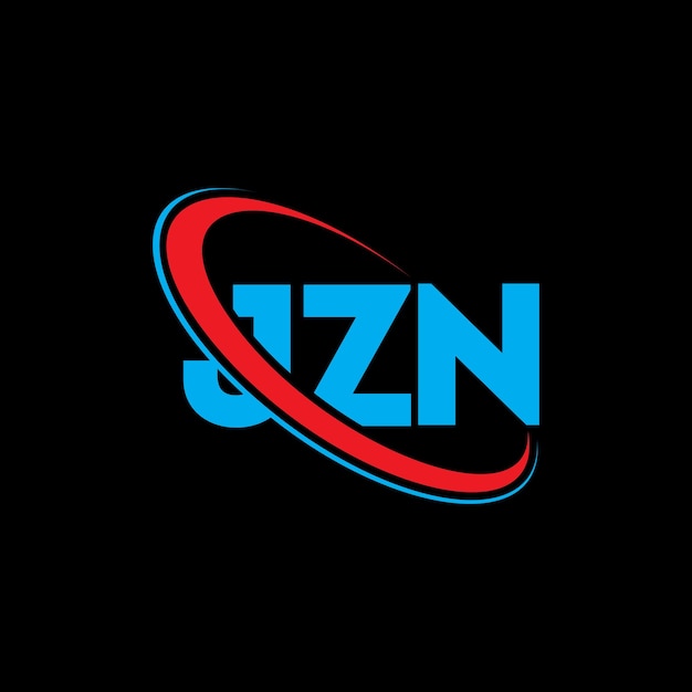 Logo JZN lettre JZN initiales logo JZN lié à un cercle et un monogramme en majuscules logo typographie JZN pour les entreprises technologiques et la marque immobilière