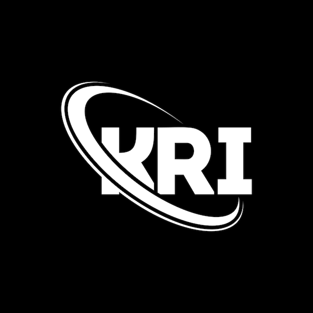 Vecteur le logo kri est une lettre kri, une initiale kri liée à un cercle et un monogramme en majuscules, une typographie kri pour les entreprises technologiques et la marque immobilière.