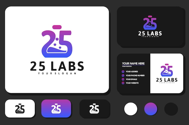 Logo De Laboratoire Avec Logo De Référence De Concept De Numéro Pour Votre Entreprise