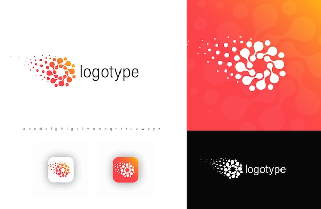 Logo de lame de scie abstraite avec effet de dispersion symbolisant la vitesse, la précision et la puissance de coupe idéale pour