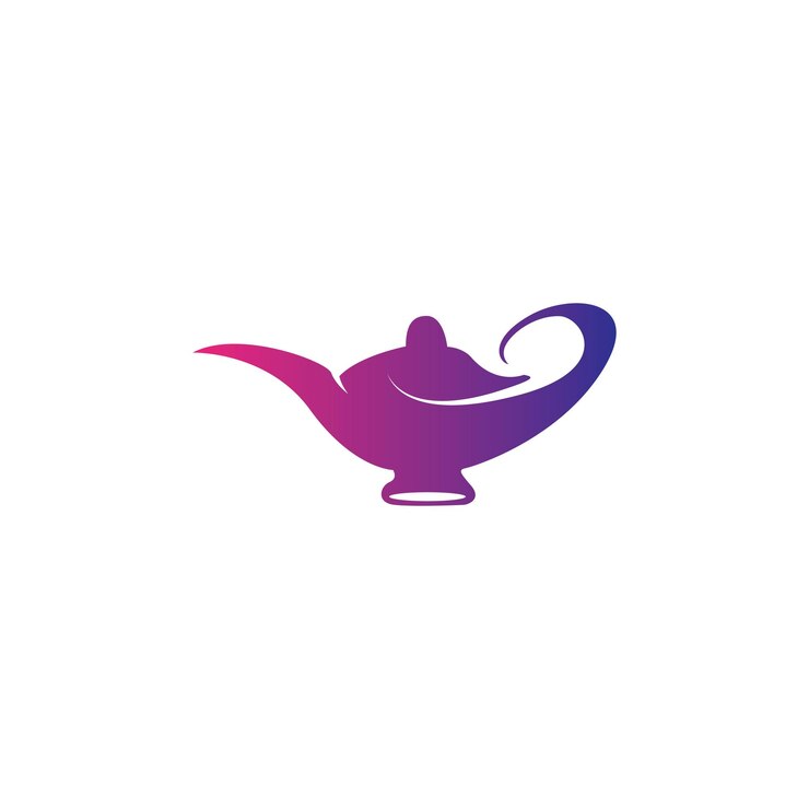 Vecteur logo de la lampe magique