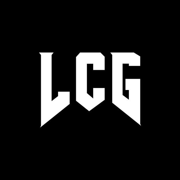Le logo LCG est une combinaison de couleurs en noir et blanc, le logo LCG vectoriel, l'icône LCG, l'alphabet et la typographie.