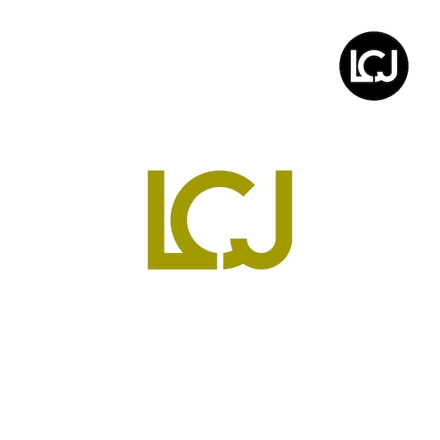Vecteur le logo lcj est un monogramme de lettres.
