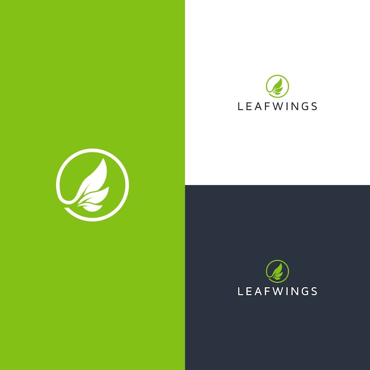 Vecteur logo leafwings