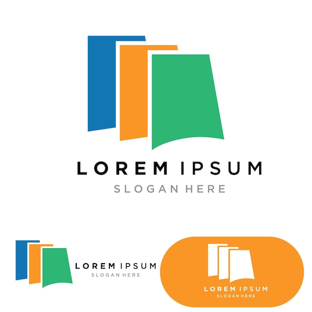 Logo De Lecture De Livre Et Icônes De Modèle De Symboles