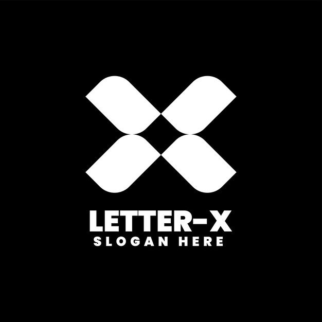 Logo letterx style shiluette