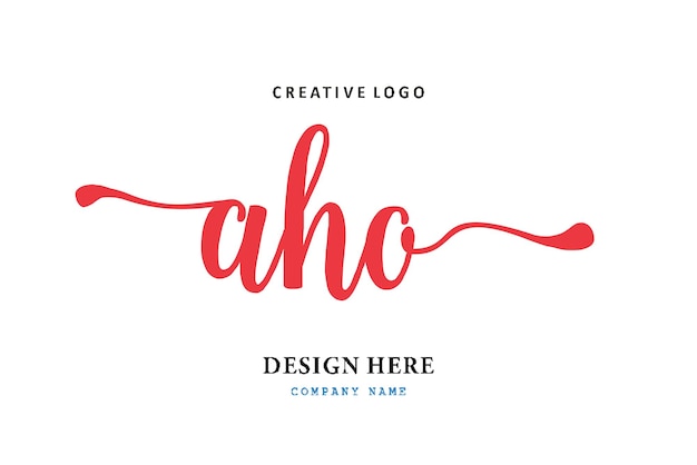 Le logo de lettrage AHO est simple, facile à comprendre et faisant autorité