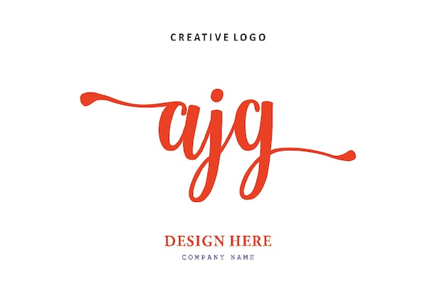Vecteur le logo de lettrage ajg est simple, facile à comprendre et faisant autorité