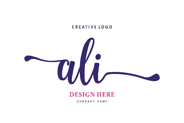 Le logo de lettrage ALI est simple, facile à comprendre et faisant autorité