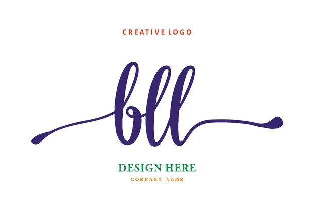Le Logo De Lettrage Bll Est Simple, Facile à Comprendre Et Faisant Autorité