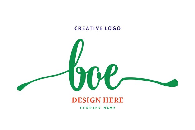 Le logo de lettrage BOE est simple, facile à comprendre et faisant autorité