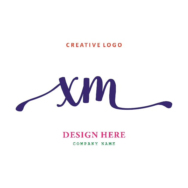 Le Logo De Lettrage Xm Est Simple, Facile à Comprendre Et Faisant Autorité