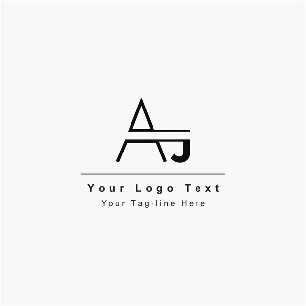 Logo de lettre AJ ou JA Logo d'icône de lettre initiale créative et attrayante unique AJ JA AJ initiale