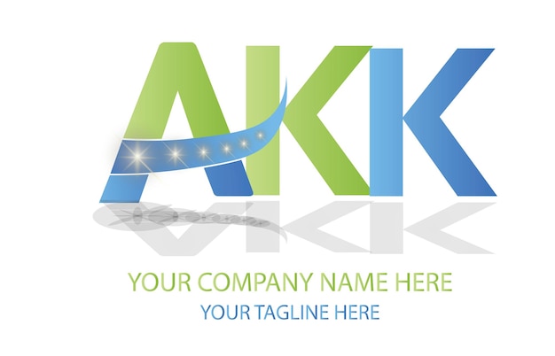 Vecteur logo de la lettre akk