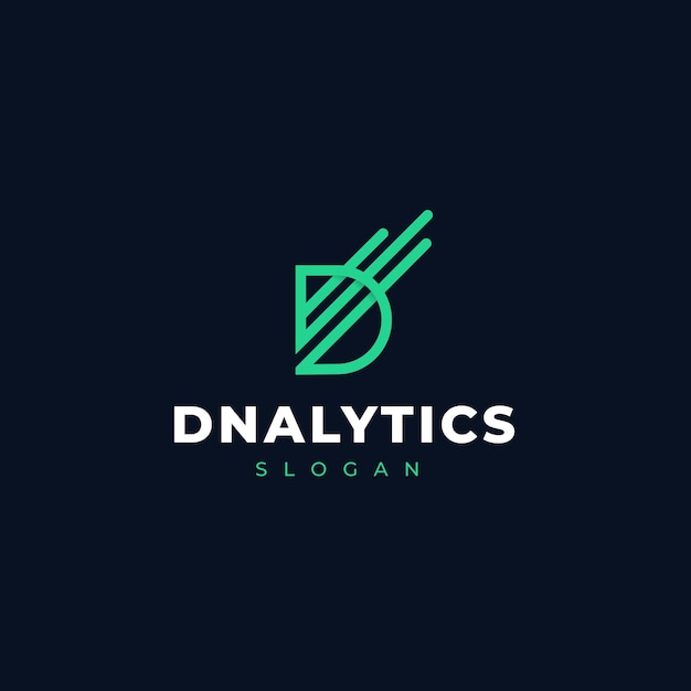 Vecteur logo de la lettre d analytics