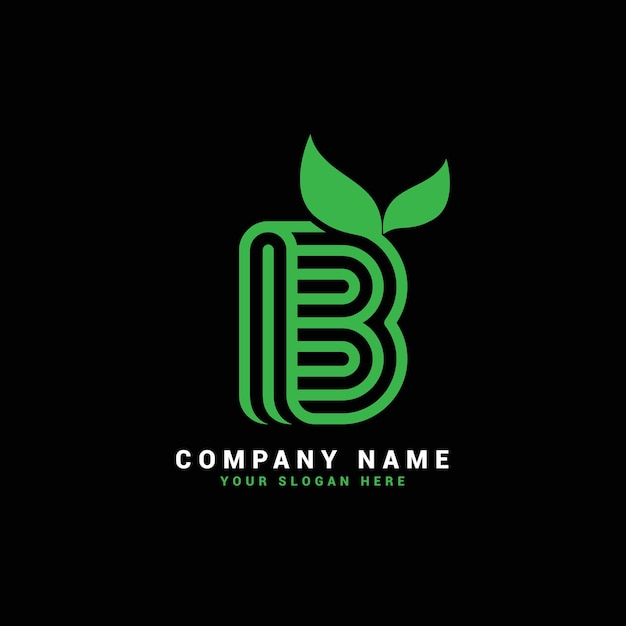 Logo De Lettre B Naturel, Logo De Lettre B Avec Feuilles, éco, Botanique