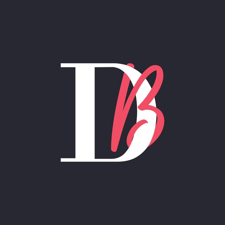 Vecteur le logo de la lettre db est parfaitement mélangé avec les initiales.
