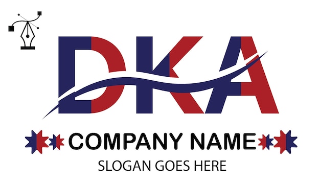 Vecteur logo de la lettre dka