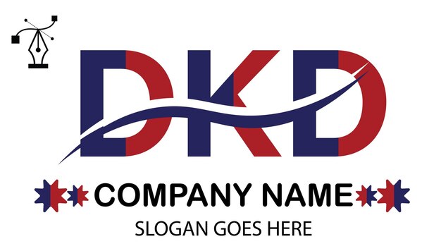 Vecteur logo de la lettre dkd