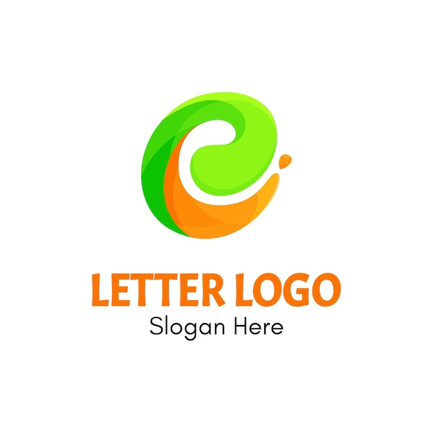 Logo De Lettre E Abstrait Coloré