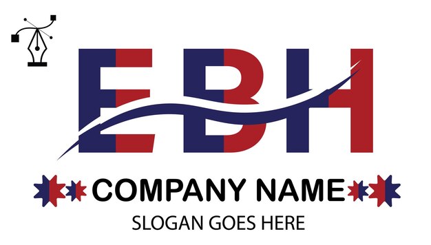 Vecteur logo de la lettre ebh