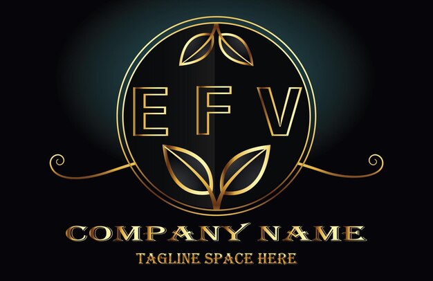 Vecteur logo de la lettre efv