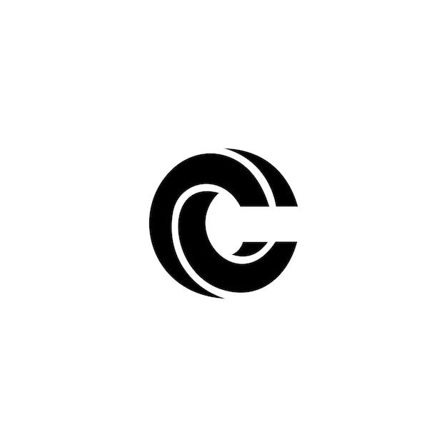 Vecteur un logo de lettre c entouré d'un cercle noir