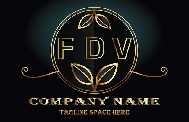 Vecteur logo de la lettre fdv