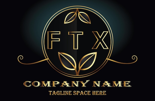 Vecteur logo de lettre ftx