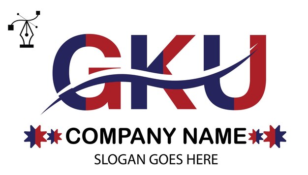 Vecteur logo de la lettre gku