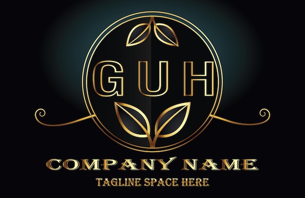 Vecteur logo de la lettre guh
