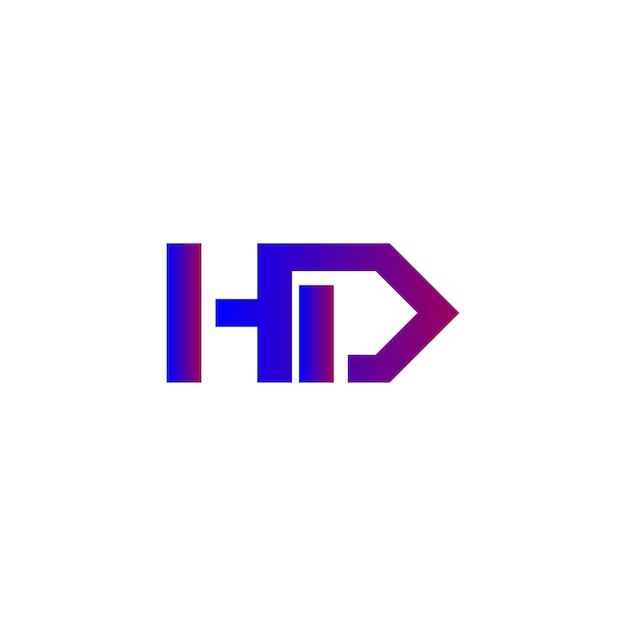 Vecteur le logo de la lettre hd