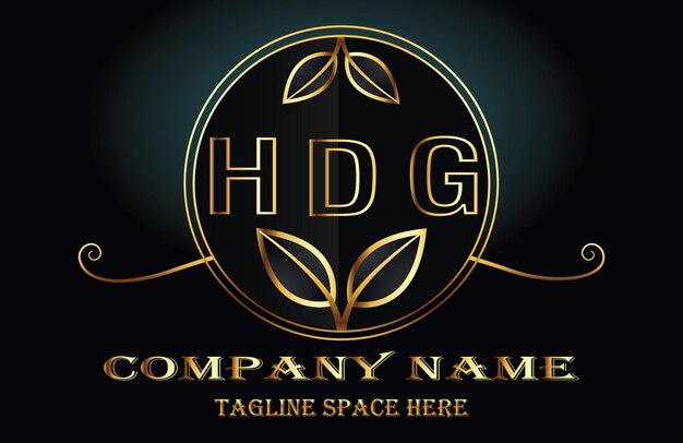 Vecteur logo de la lettre hdg