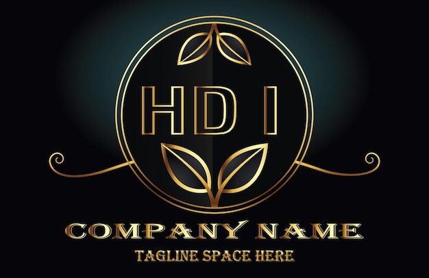 Vecteur logo de la lettre hdi