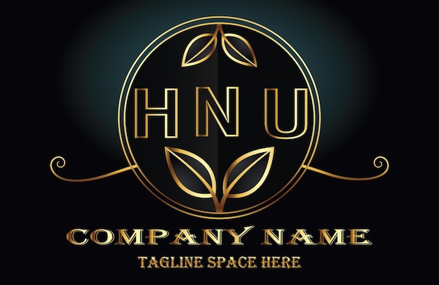 Vecteur logo de la lettre hnu