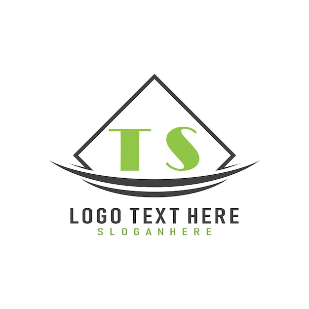 Logo de la lettre initiale monogramme avec un design de style carré