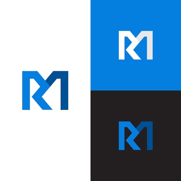 Logo De Lettre Initiale Rm, Logo Moderne Minimal