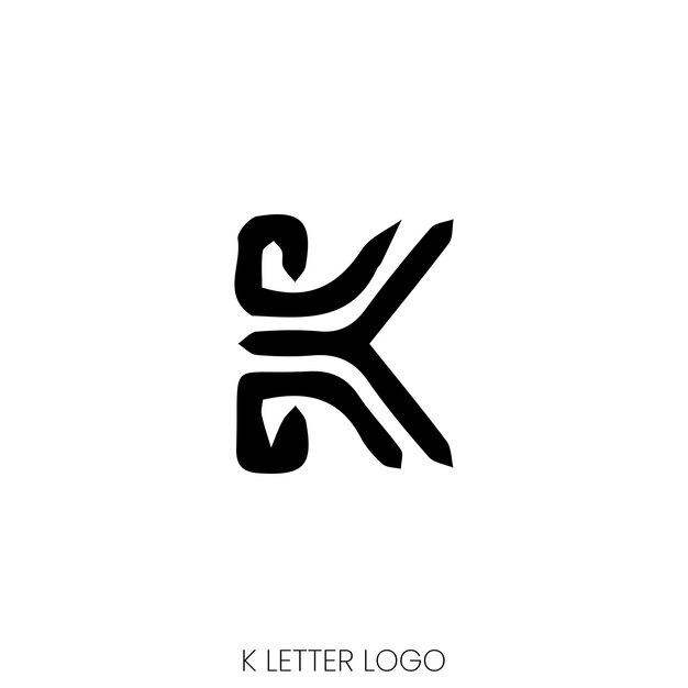 Vecteur logo lettre k abstrait