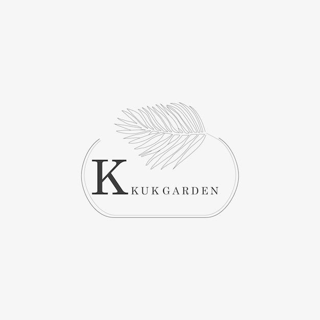Vecteur logo de lettre k avec concept floral créatif pour l'immobilier de beauté d'entreprise vecteur premium
