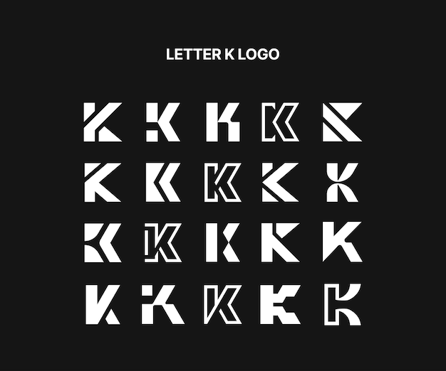 Vecteur logo de la lettre k