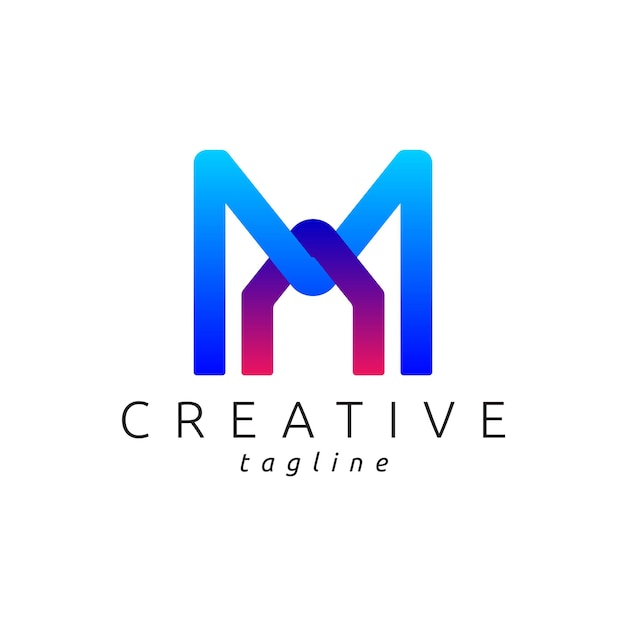 Logo De La Lettre M Avec Dégradé De Couleur Moderne