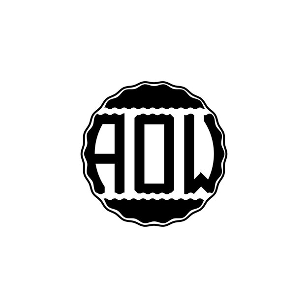 Vecteur logo de lettre moderne 'aow'