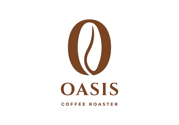 Logo Lettre O En Forme De Café, Parfait Pour Les Cafés, Cafés Et Autres.