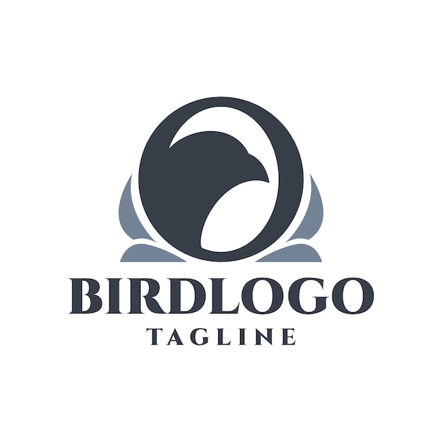 Logo De La Lettre O Avec Une Illustration D'une Tête D'oiseau Bon Pour Tout Logo D'entreprise