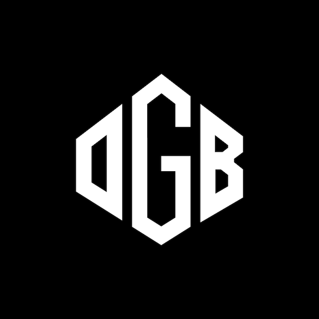 Vecteur le logo de la lettre ogb avec forme de polygone ogb polygone et forme de cube ogb hexagone modèle de logo vectoriel couleurs blanches et noires ogb monogramme logo d'entreprise et immobilier