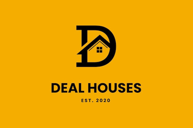 Logo de lettre D pour l'immobilier