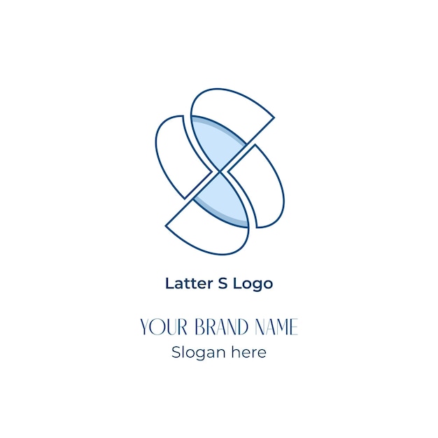 Un logo de lettre pour la société S appelée Syma