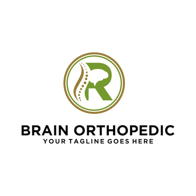 Logo De La Lettre R Orthopédique Du Cerveau